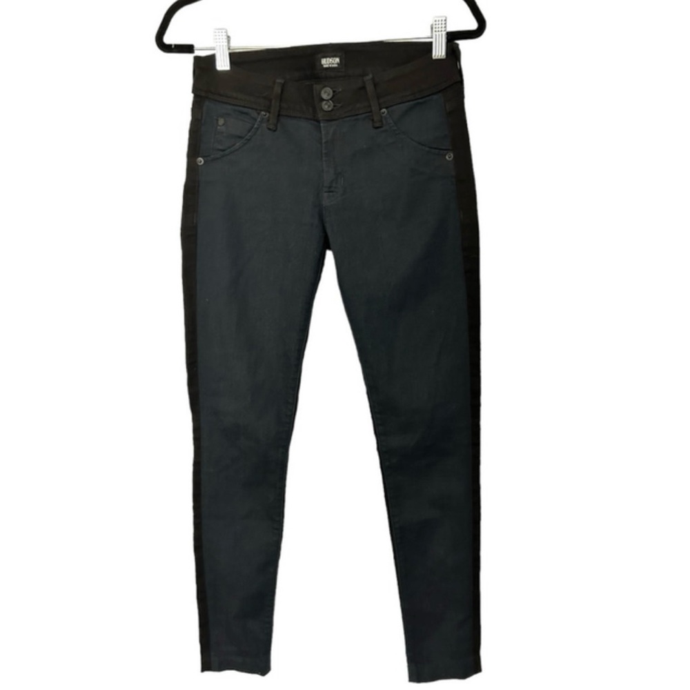 Hudson Two Tone Jeans Women’s 27 Black Blue Colorblock Made in USA